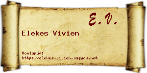Elekes Vivien névjegykártya